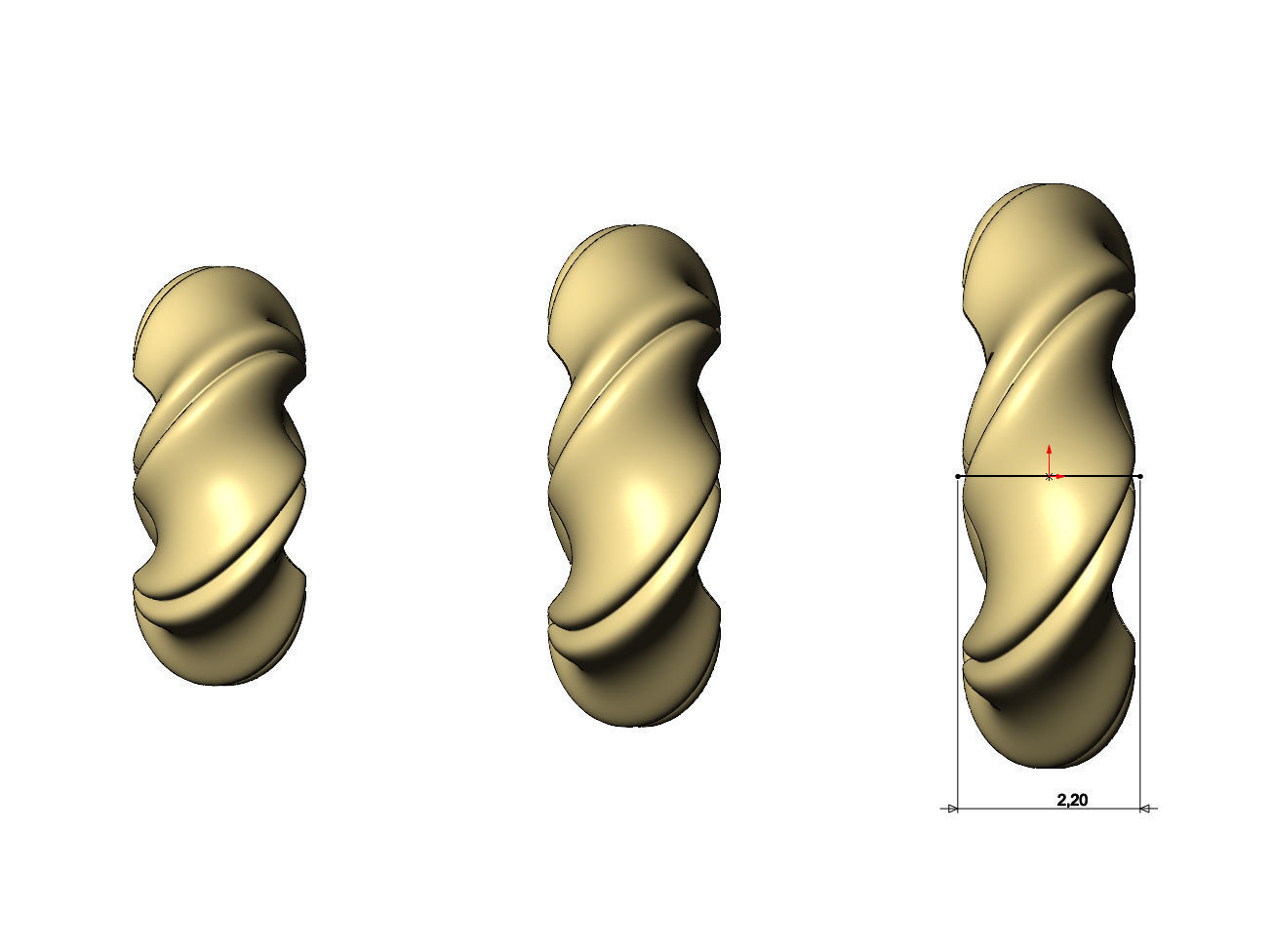 Thin french twisted bead and charm 3D print model_5