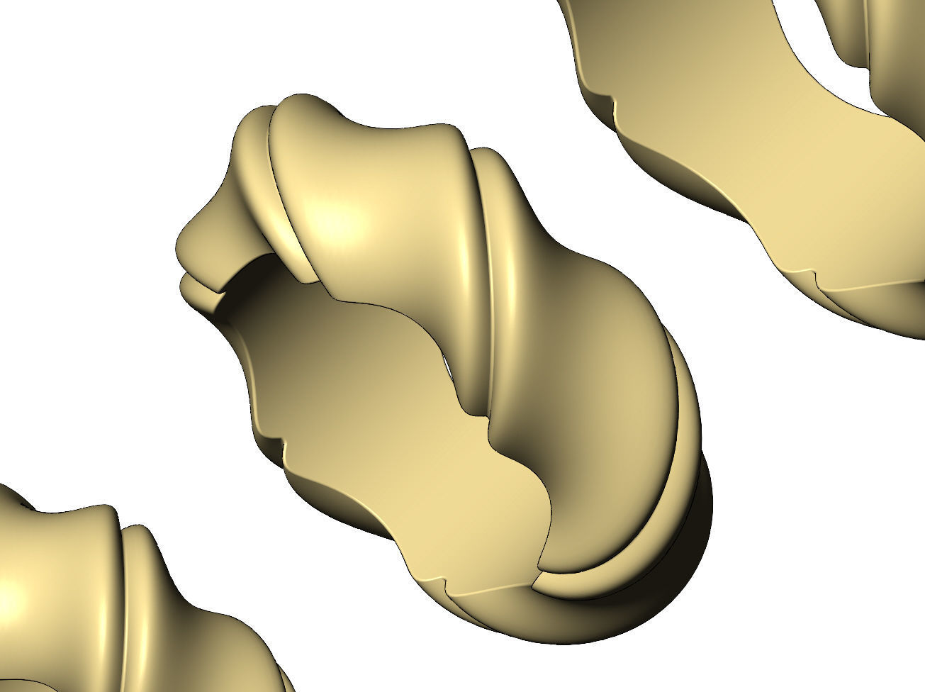 Thin french twisted bead and charm 3D print model_4