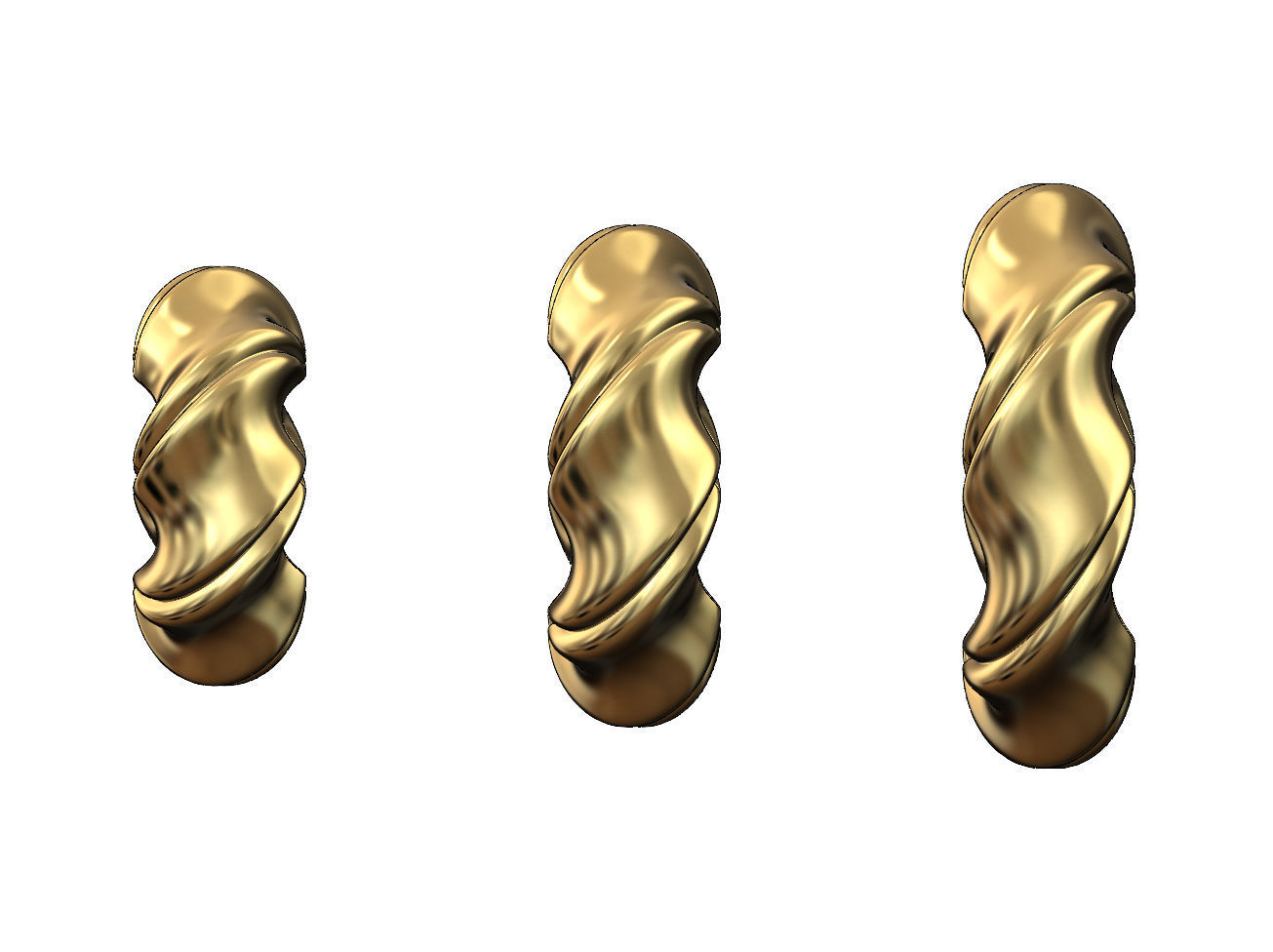 Thin french twisted bead and charm 3D print model_2