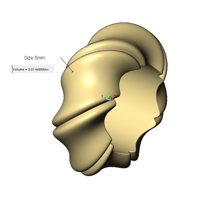 Thin french twisted bead and charm 3D print model_17