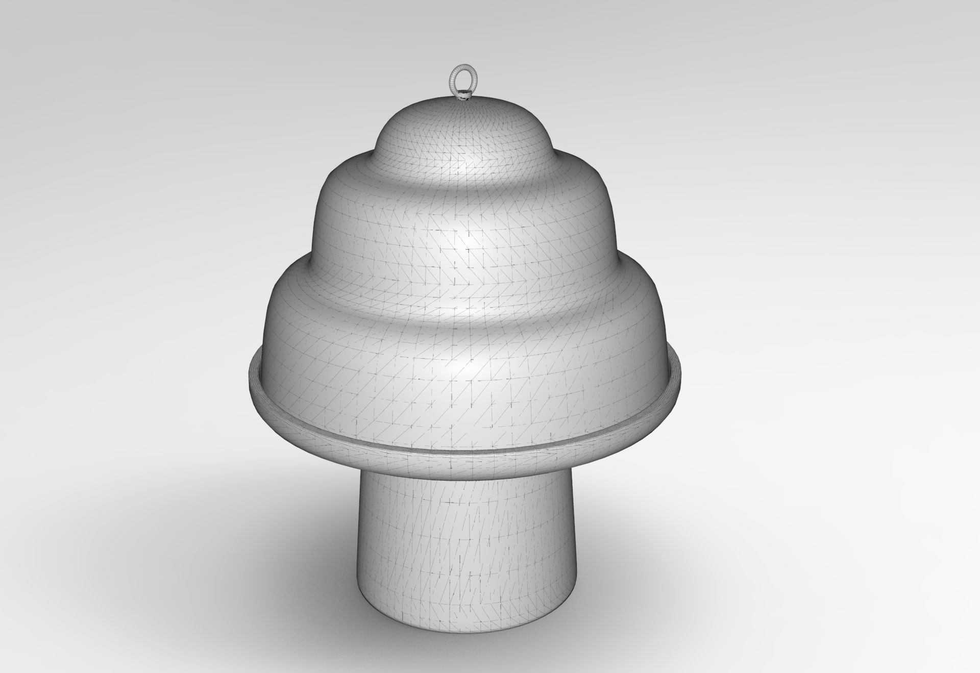 Belle - Stand and Cloche Dome Low-poly 3D model_5