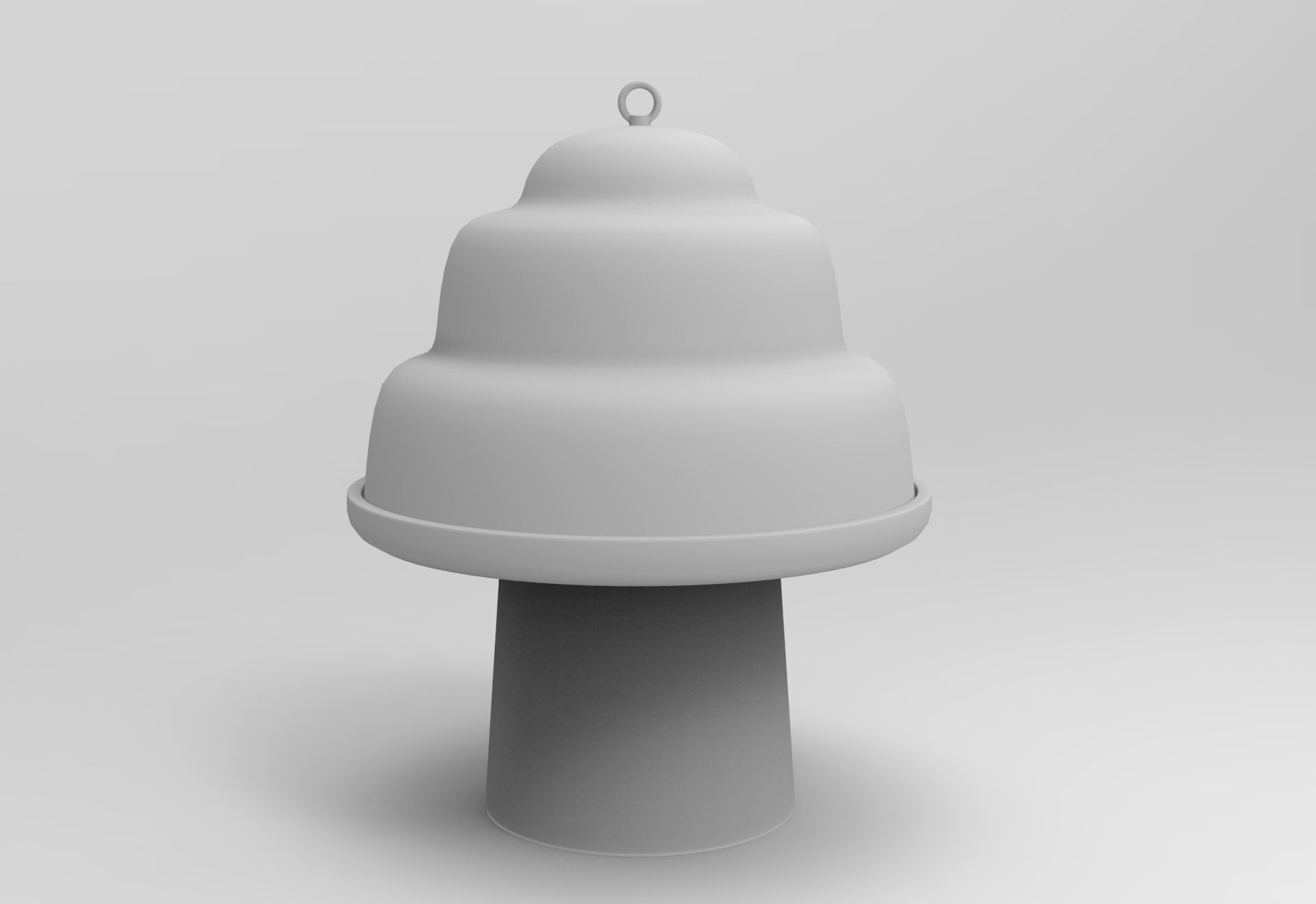 Belle - Stand and Cloche Dome Low-poly 3D model_8