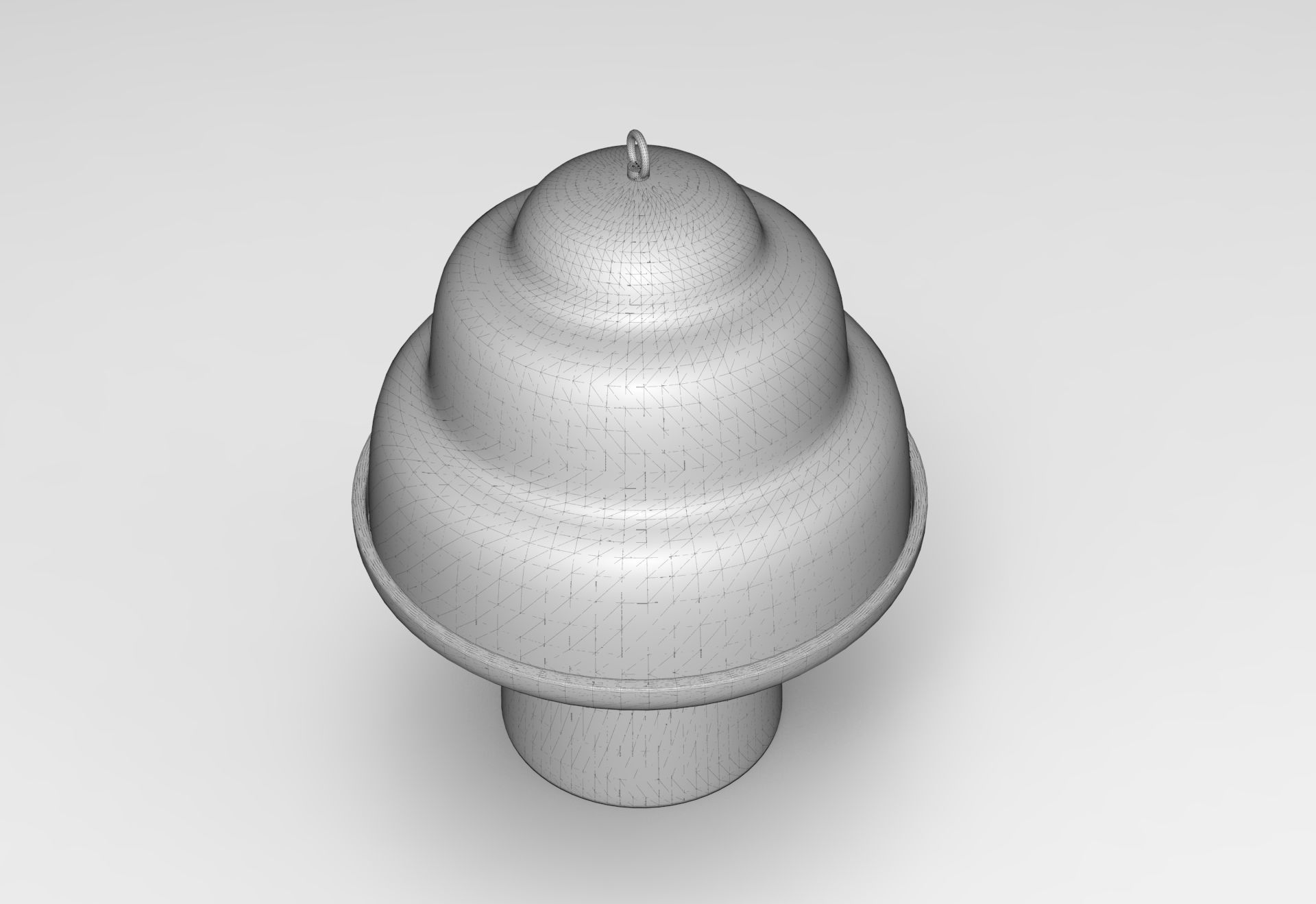 Belle - Stand and Cloche Dome Low-poly 3D model_6