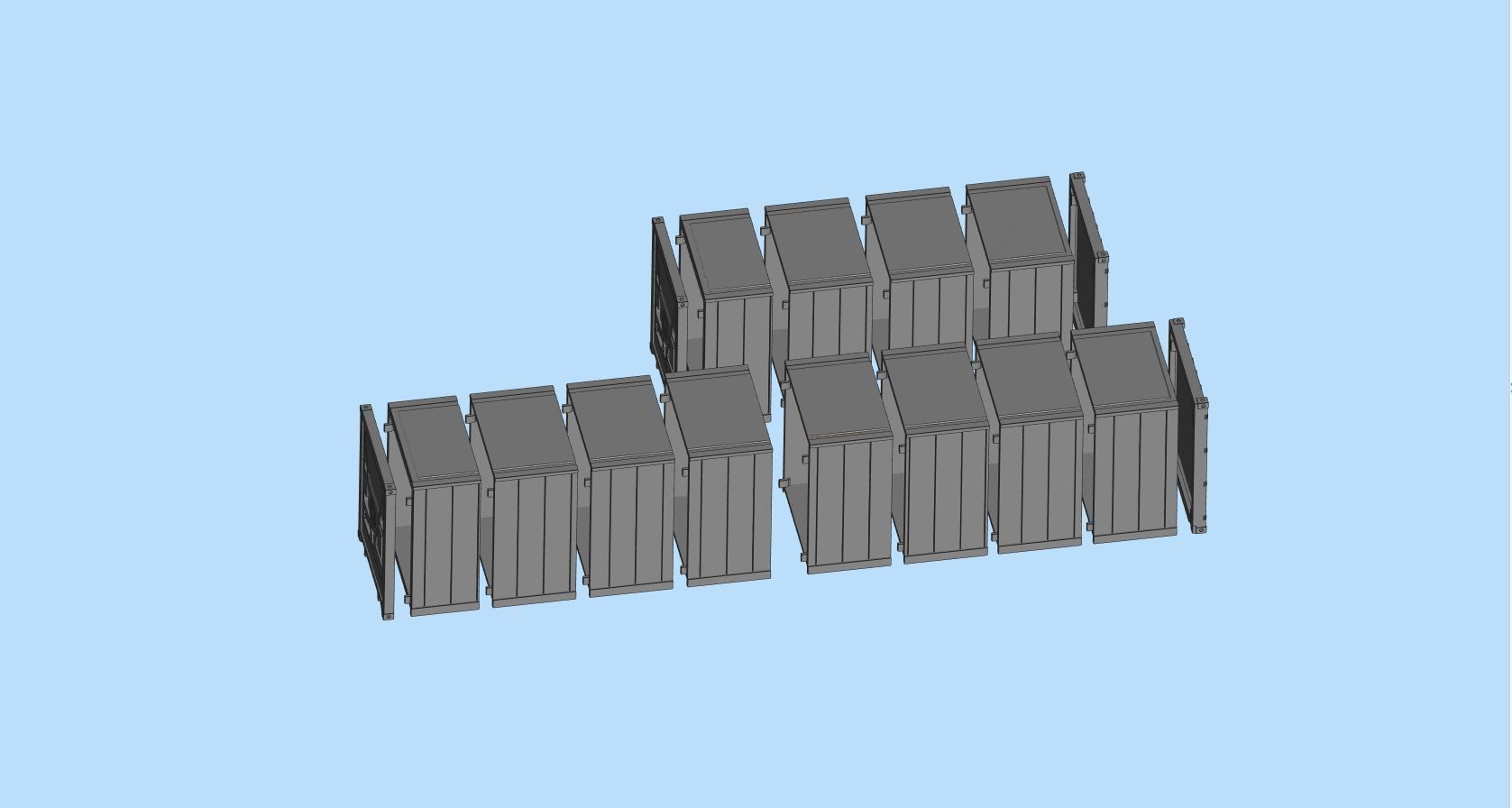 Container Trailer scale Semi trailer frame shipping container 3D print model_21