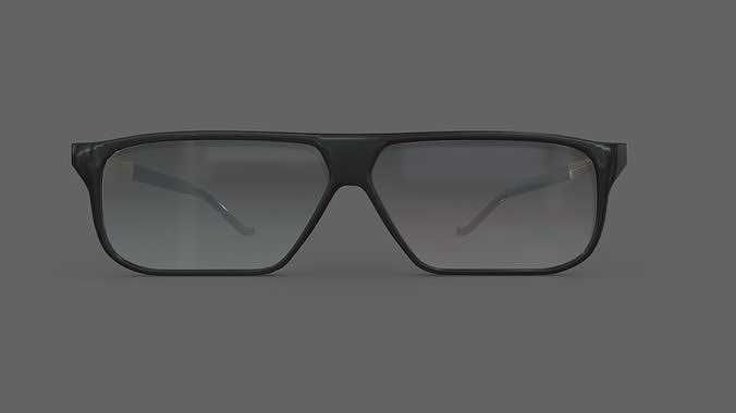 Big Frame Sunglasses Low Poly PBR Realistic Low-poly 3D model