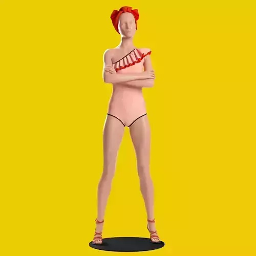 Roksanda Ilincic Retro Swimwear model 04 3D model