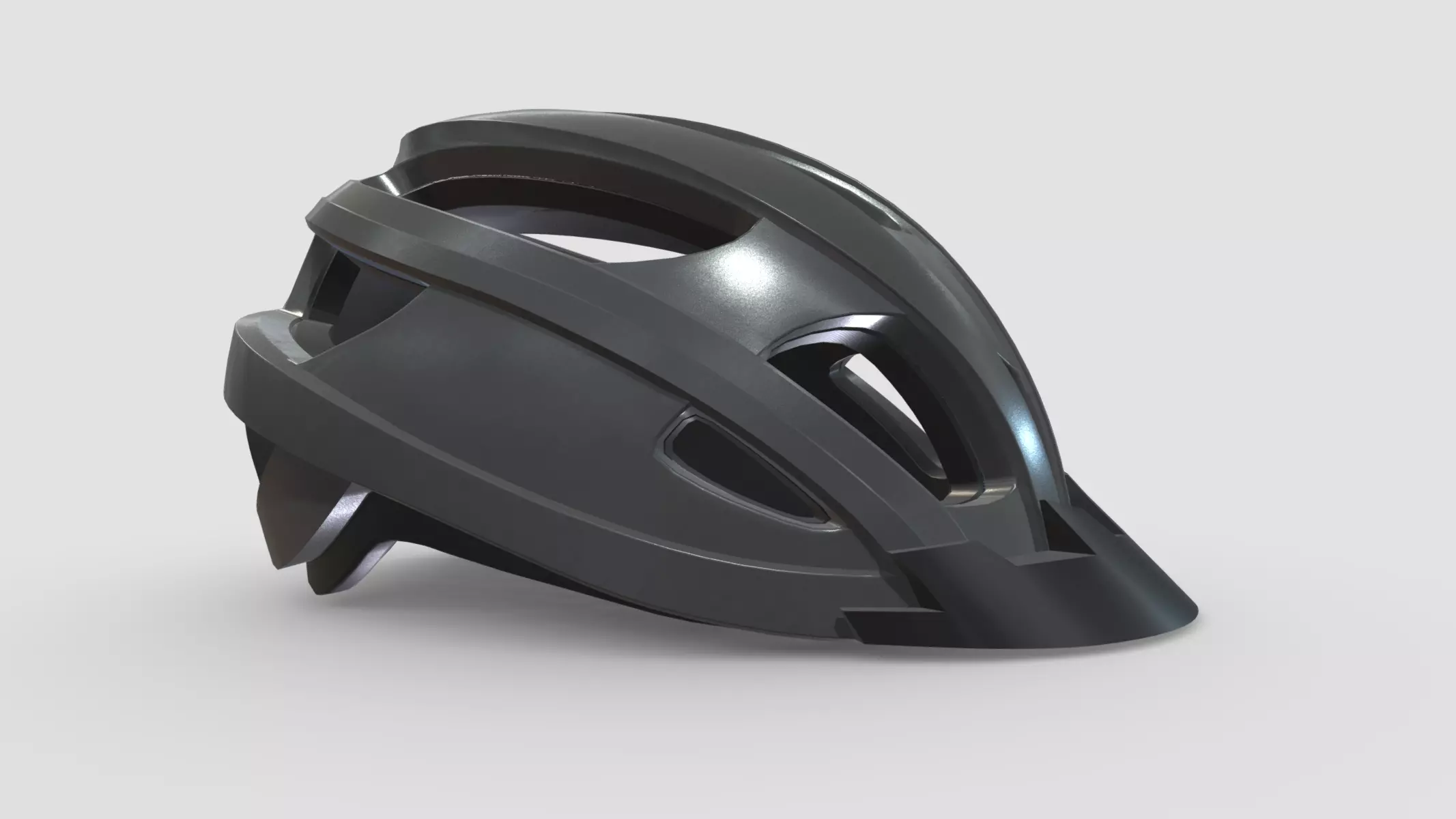 Bike Helmet Low Poly PBR Realistic Low-poly 3D model_0