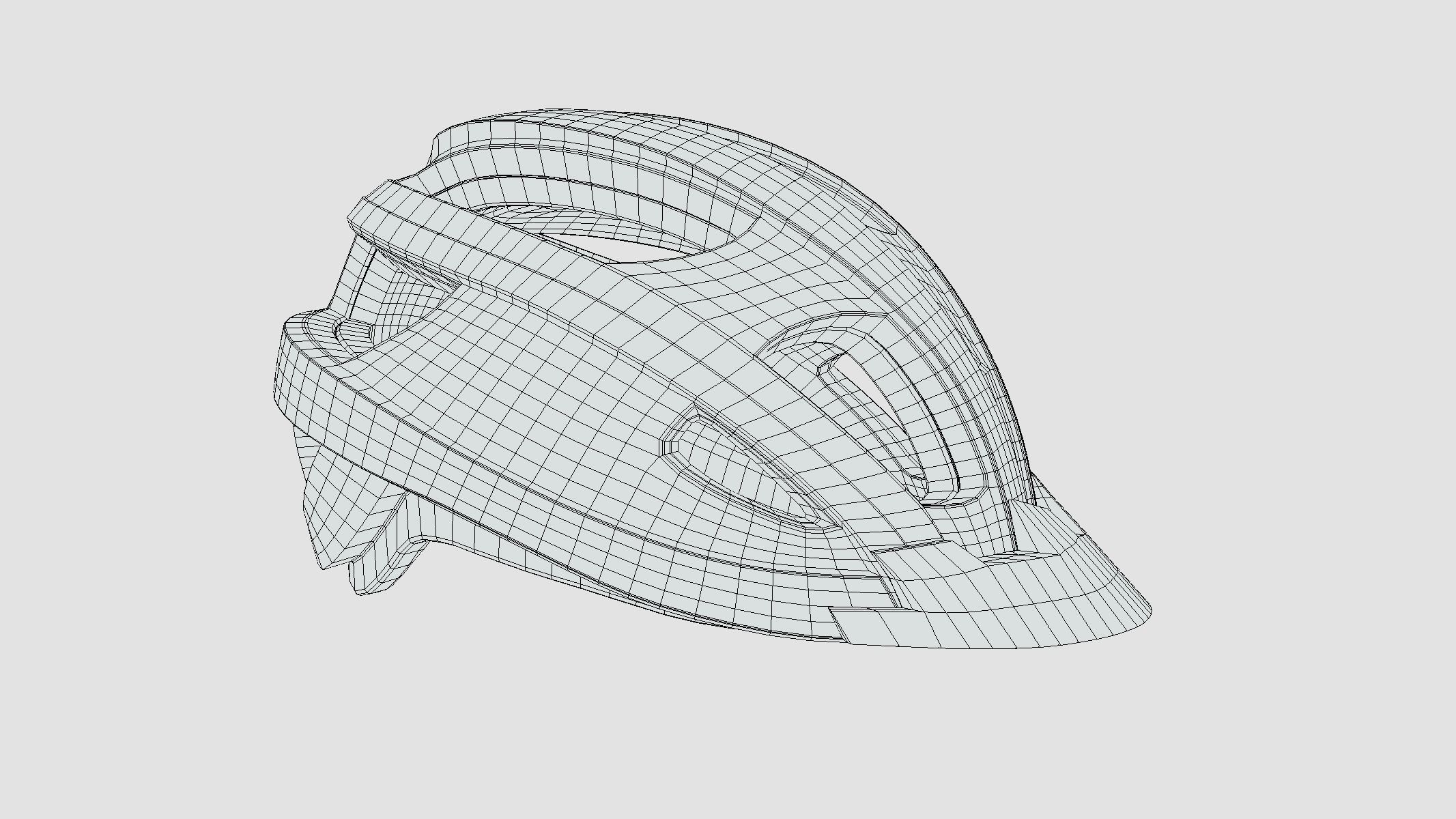 Bike Helmet Low Poly PBR Realistic Low-poly 3D model_1