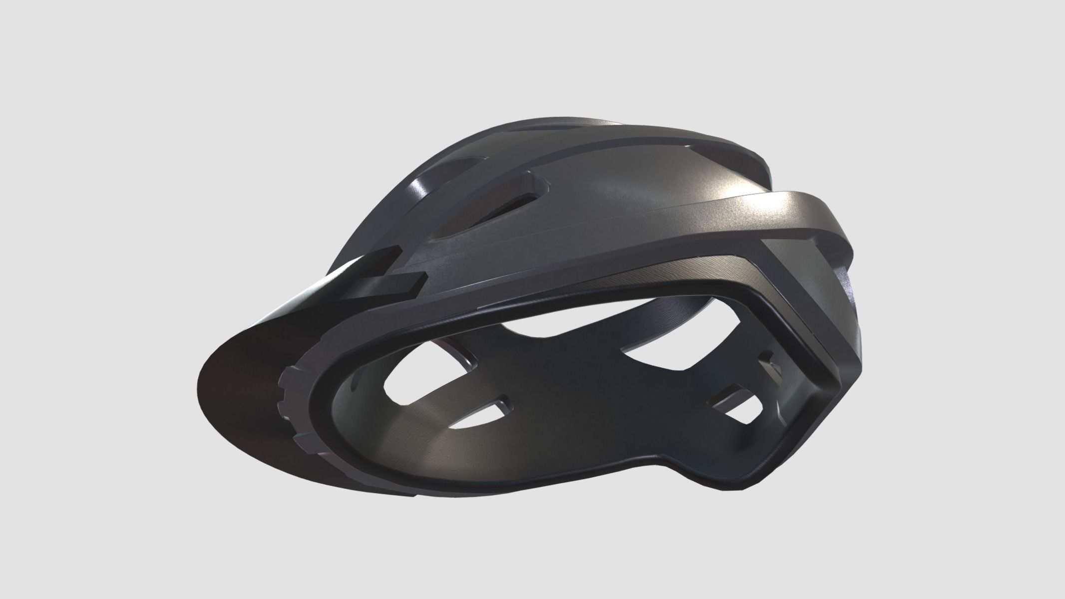 Bike Helmet Low Poly PBR Realistic Low-poly 3D model_3