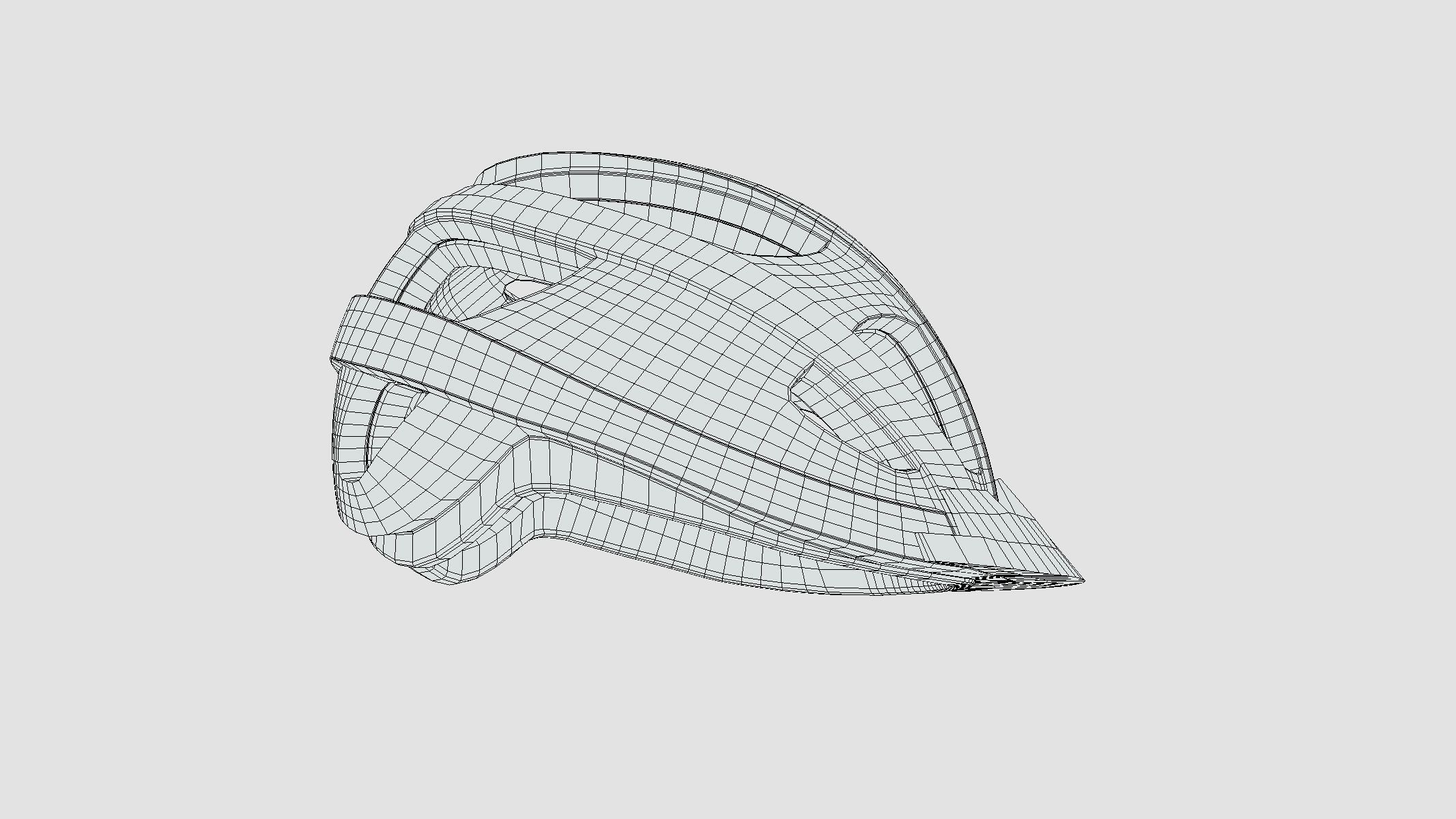 Bike Helmet Low Poly PBR Realistic Low-poly 3D model_5