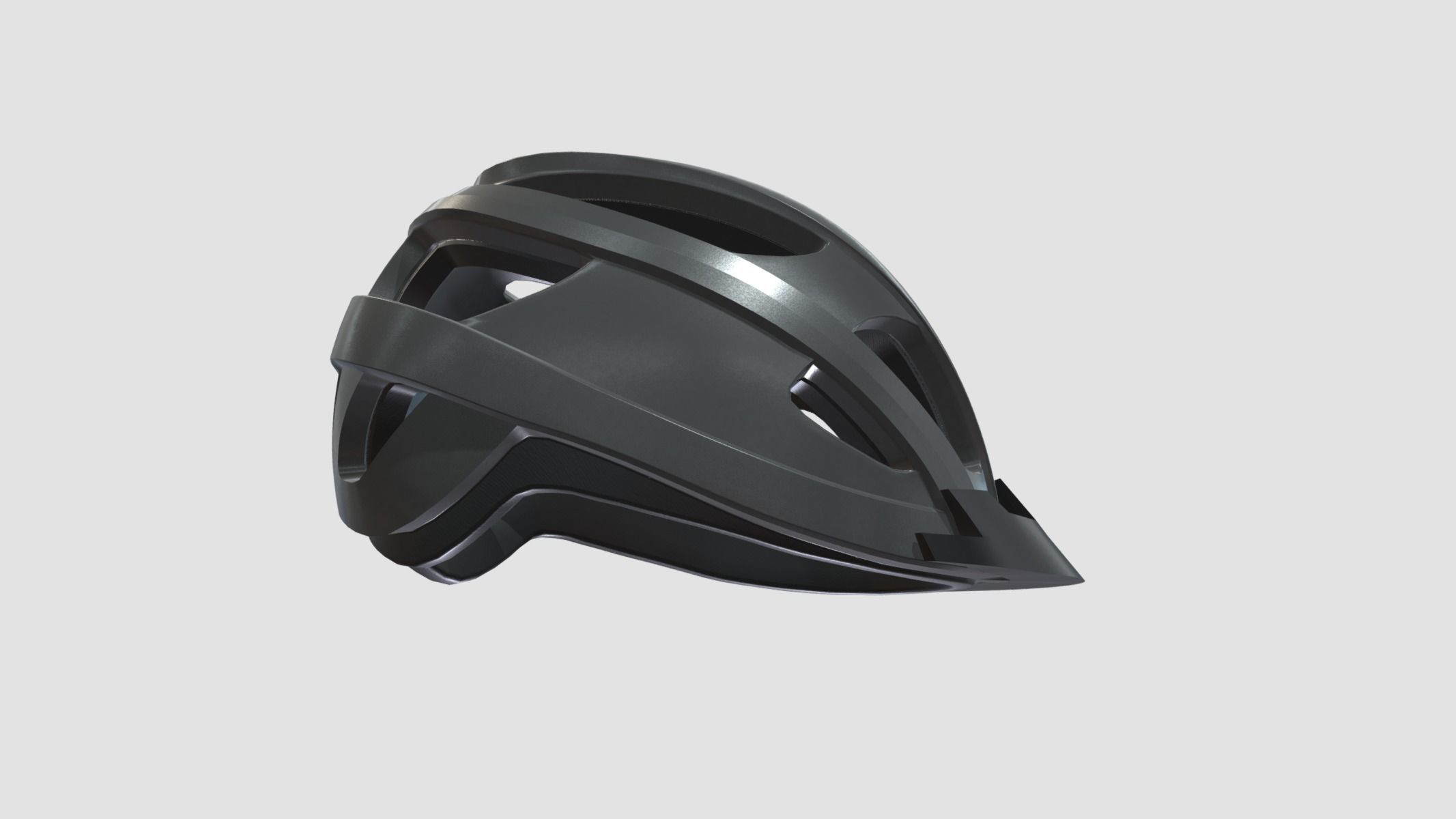 Bike Helmet Low Poly PBR Realistic Low-poly 3D model_4