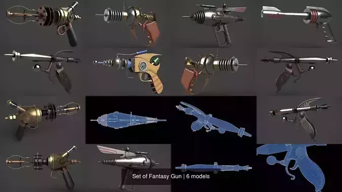 Set of Fantasy Gun