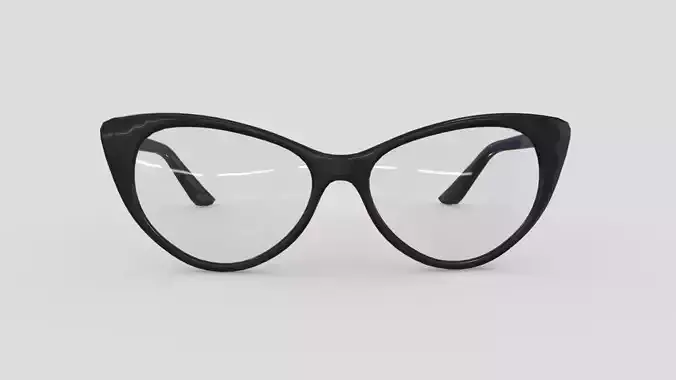 Cat Eye Glasses Low Poly