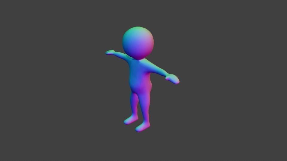 high poly rigged cartoony character  3D model_1