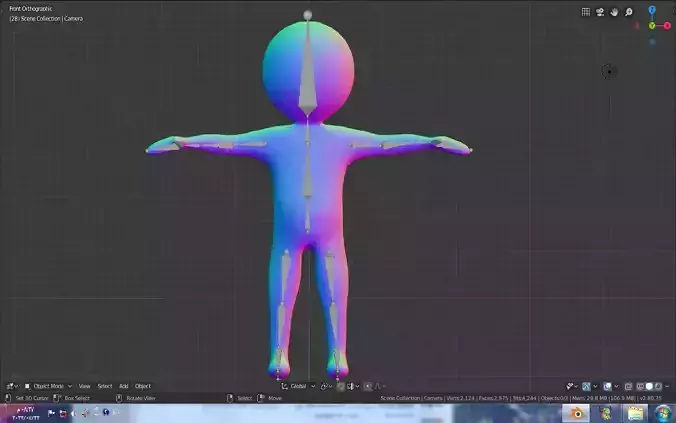 high poly rigged cartoony character  3D model