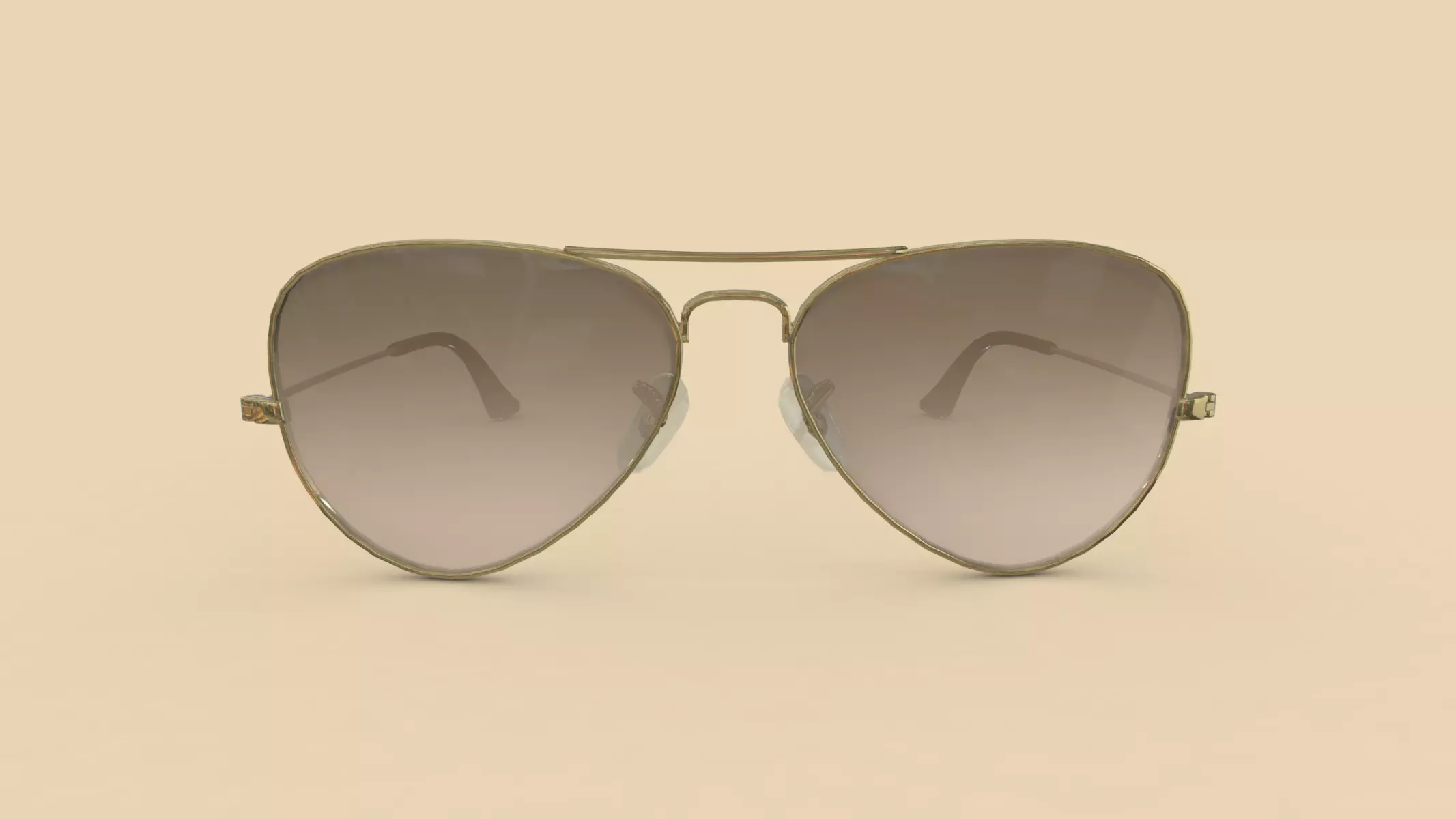 Classic Gradient Aviator Sunglasses Low Poly PBR Realistic Low-poly 3D model