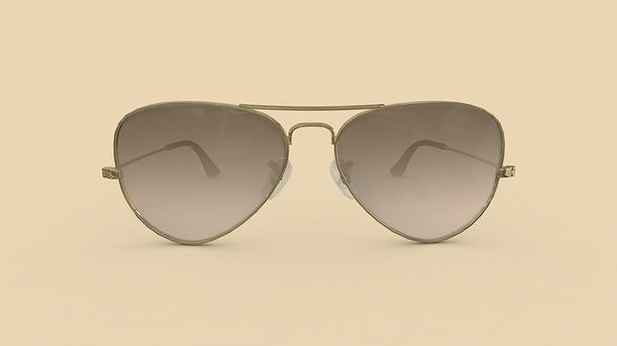 Classic Gradient Aviator Sunglasses Low Poly PBR Realistic Low-poly 3D model