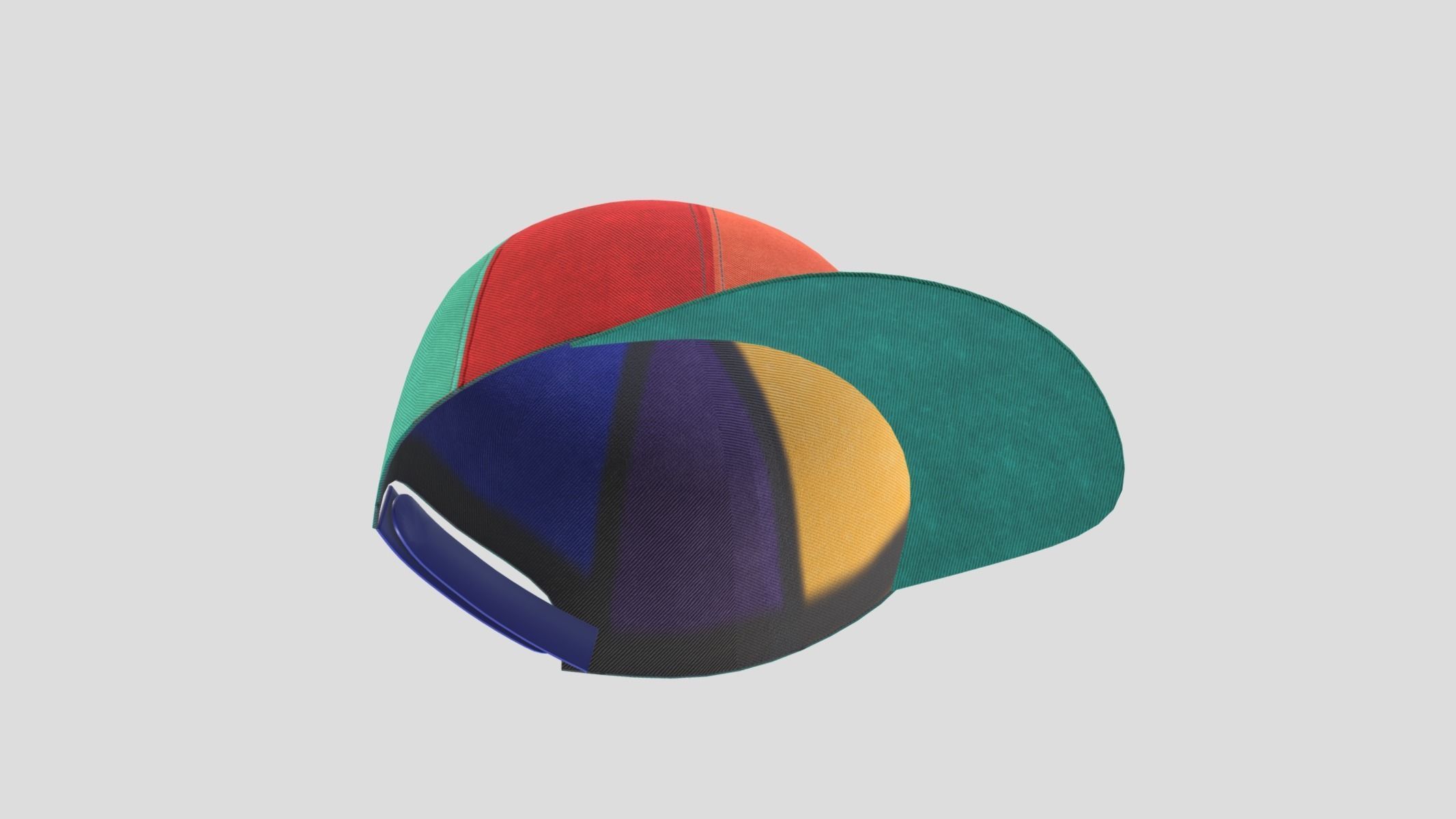 Colorful Hat Low Poly PBR Realistic Low-poly 3D model_4