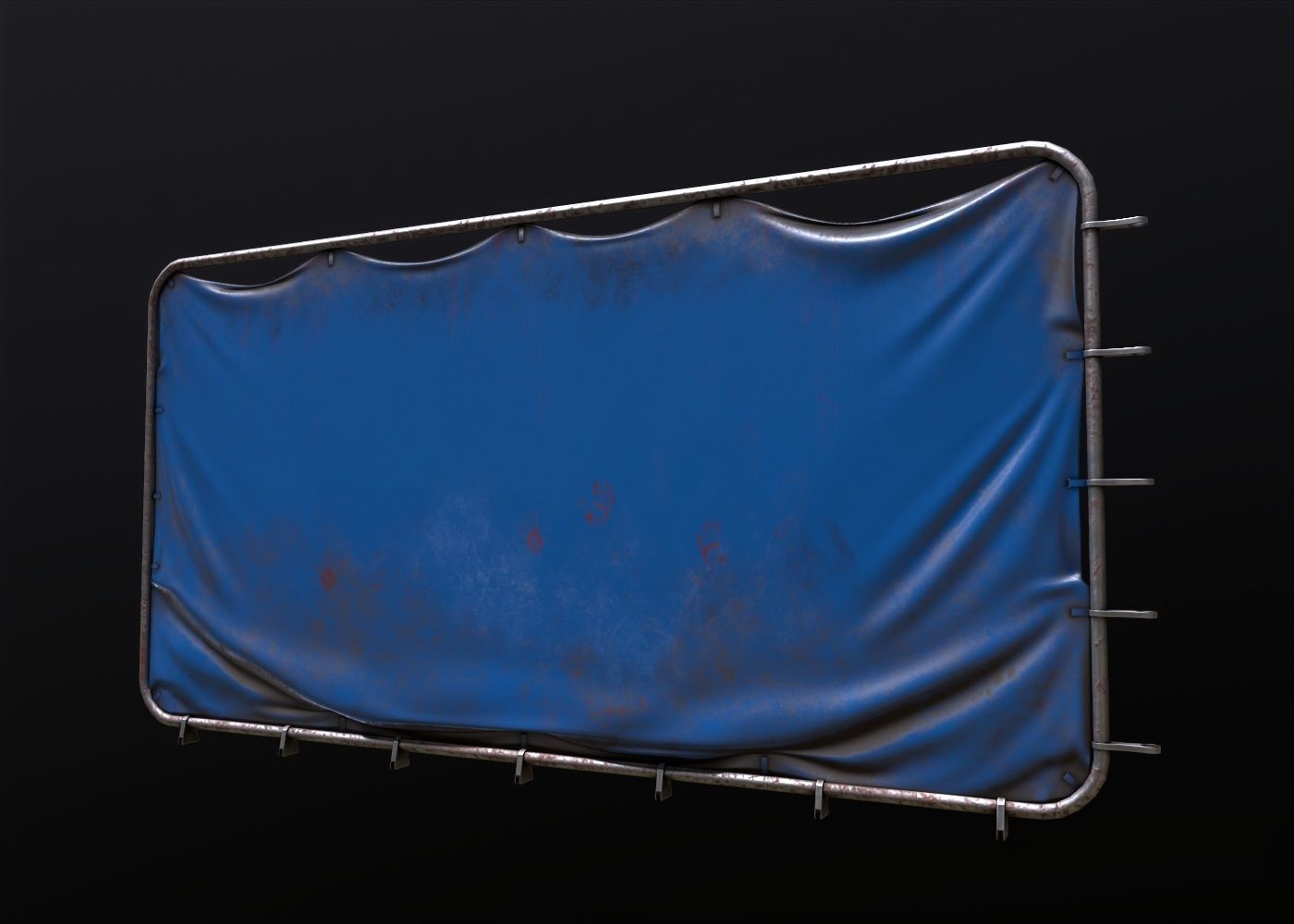 Post Apocalyptic Fench Low-poly 3D model_6