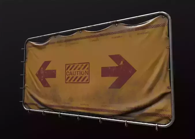 Post Apocalyptic Fench Low-poly 3D model