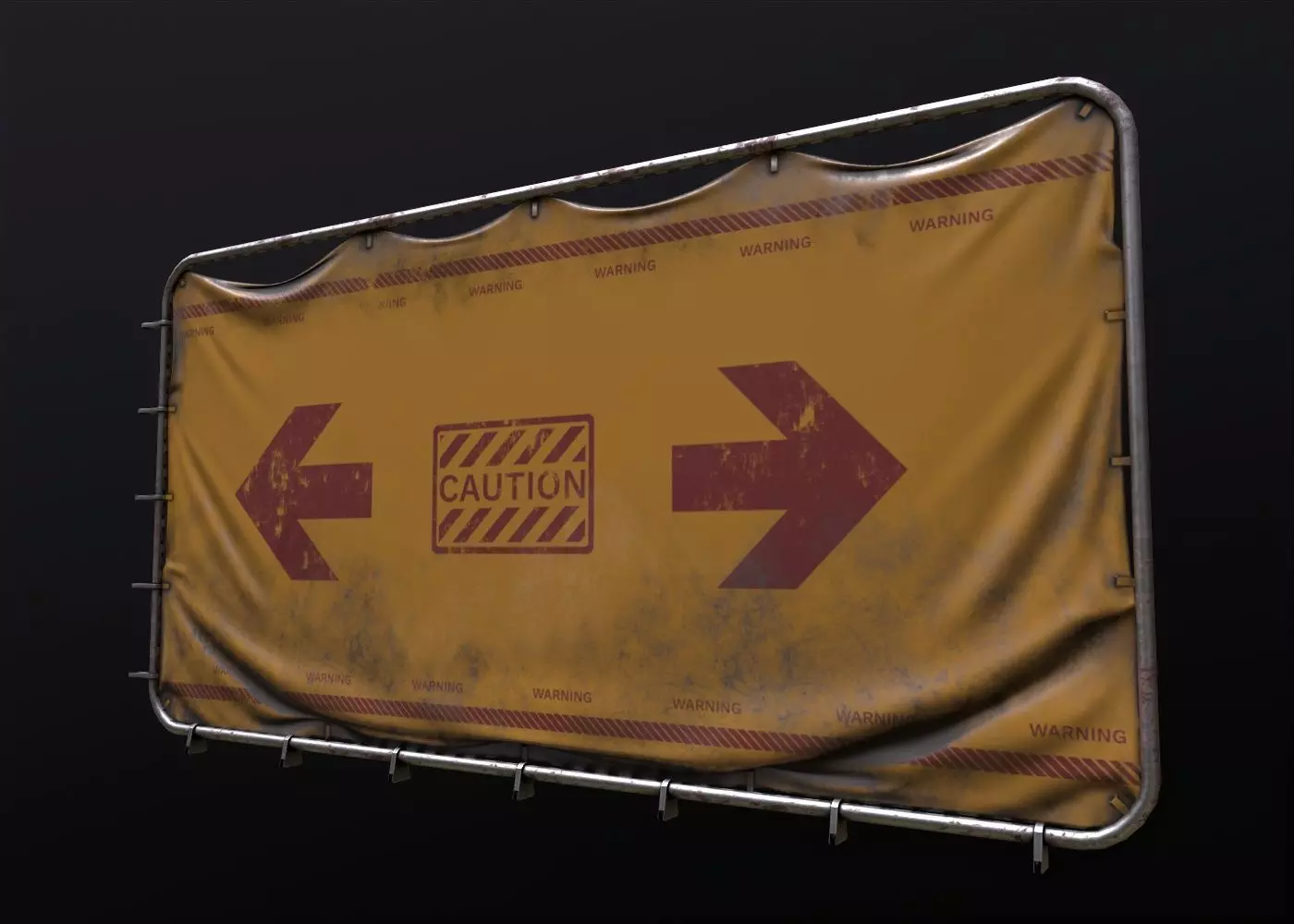 Post Apocalyptic Fench Low-poly 3D model_0