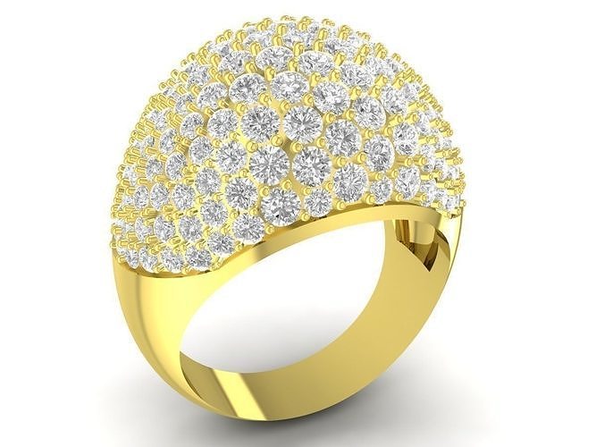 hongkong diamond women ring 3557 3D print model