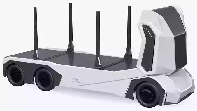Einride Electric Robo Truck Rigged 3D model
