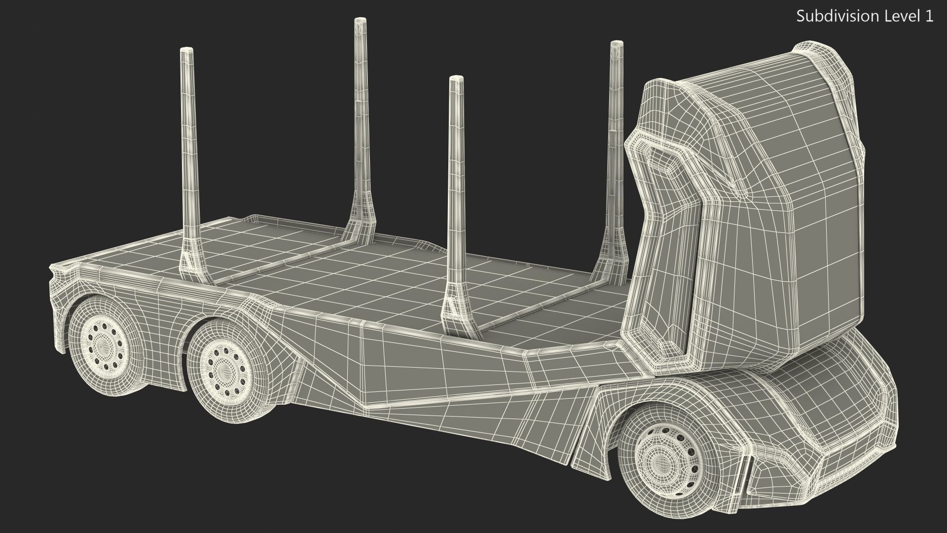 Einride Electric Robo Truck Rigged 3D model_16