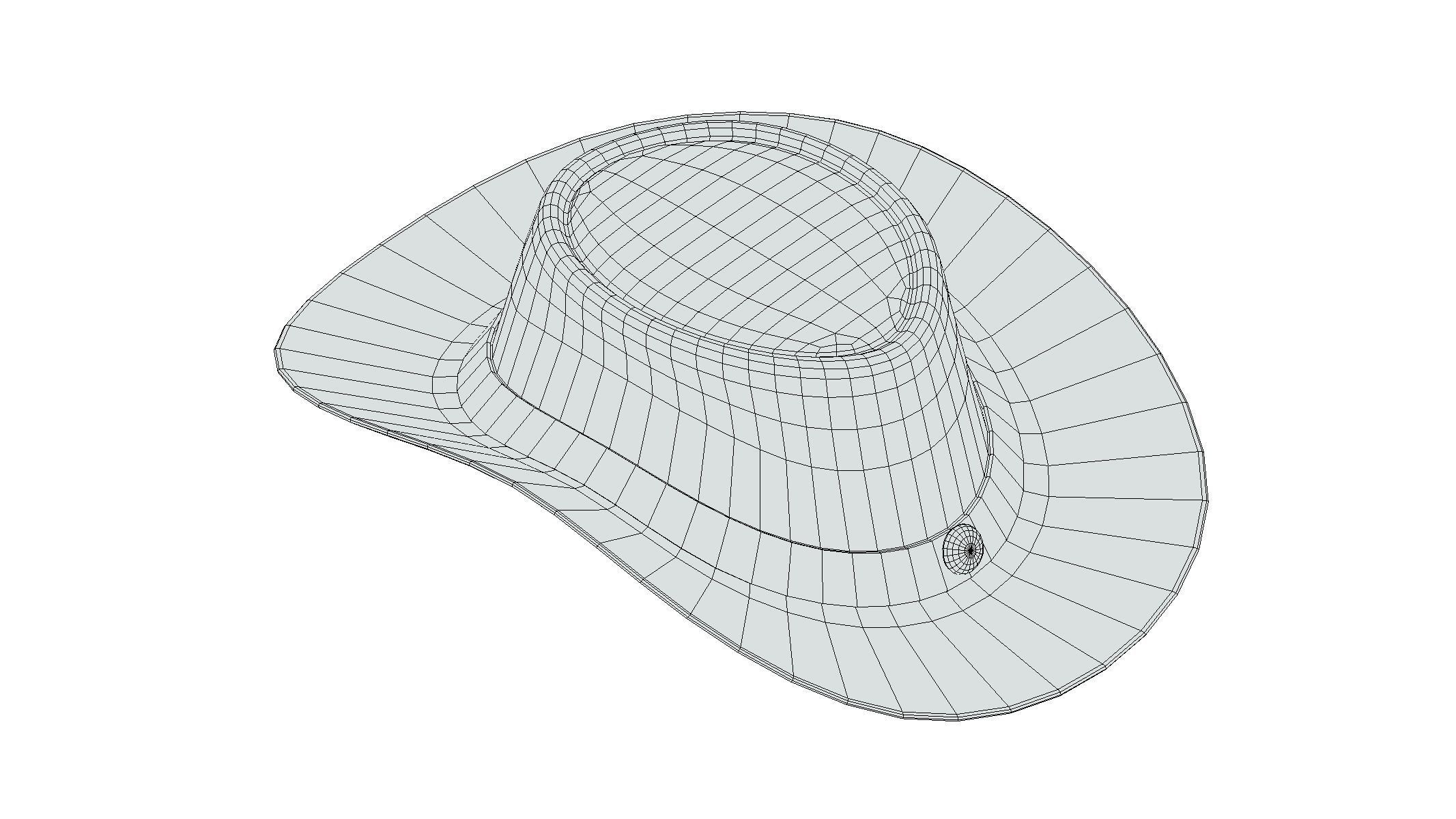 Cowboy Hat Low Poly PBR Realistic Low-poly 3D model_5