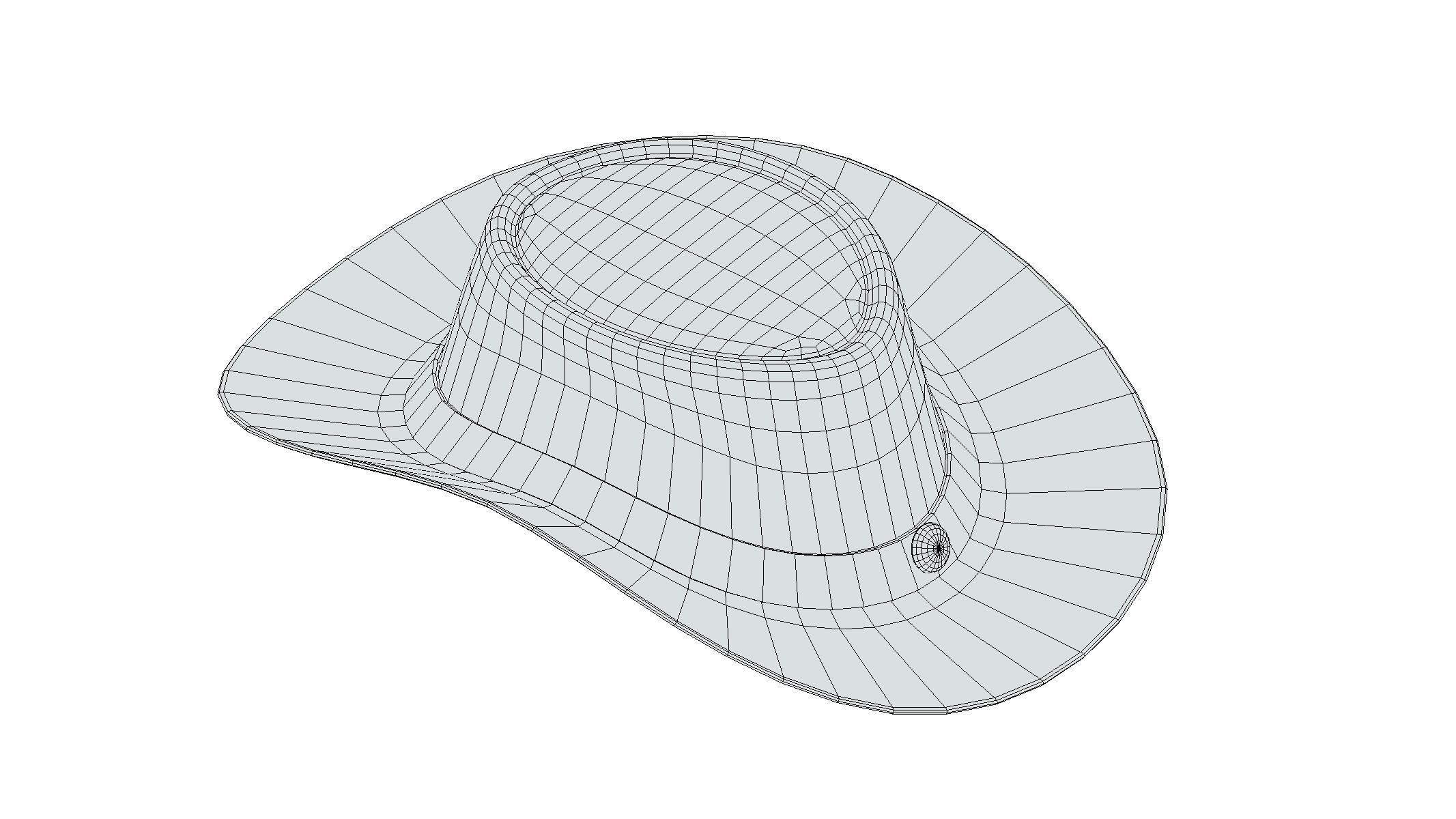 Cowboy Hat Low Poly PBR Realistic Low-poly 3D model_1