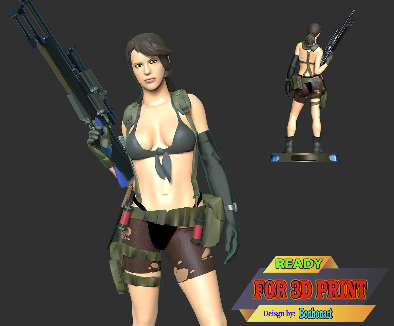 Quiet - Metal Gear Solid 5 3D print model_5