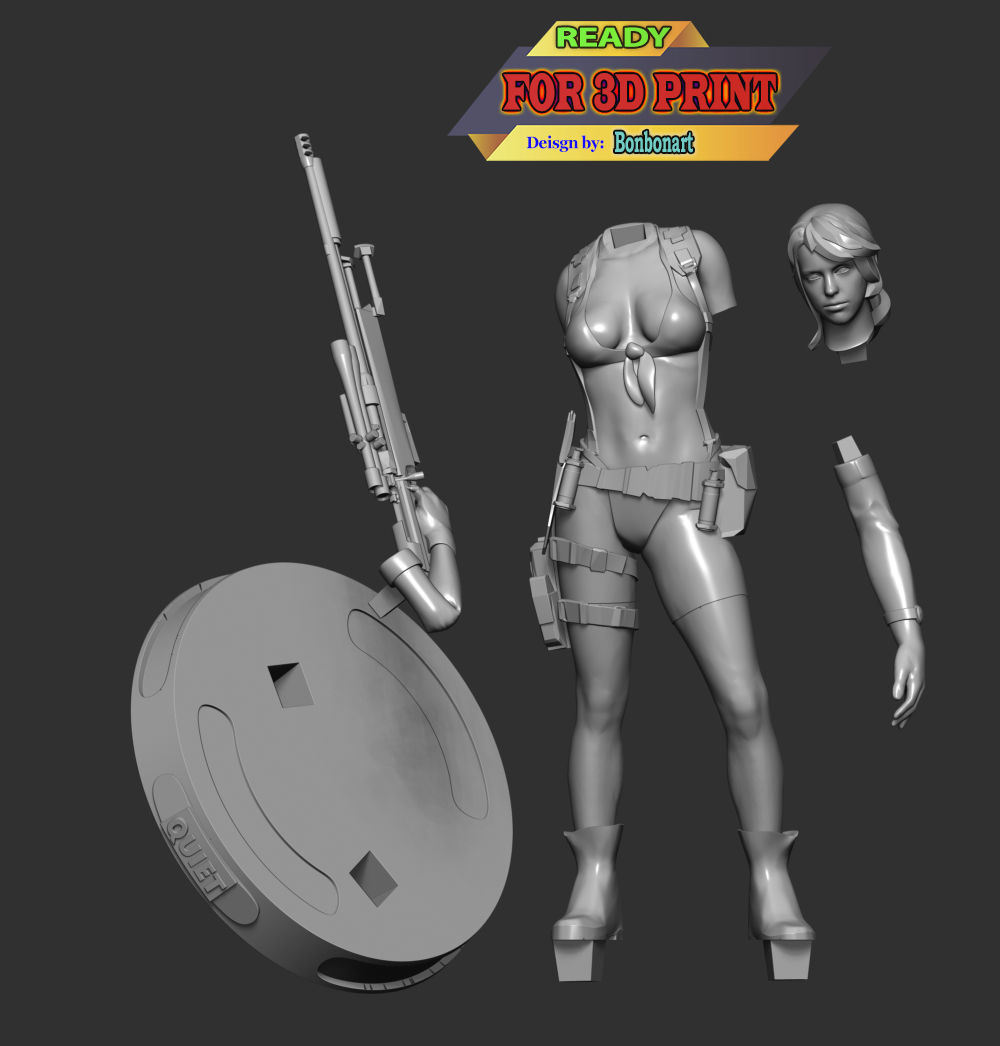 Quiet - Metal Gear Solid 5 3D print model_4