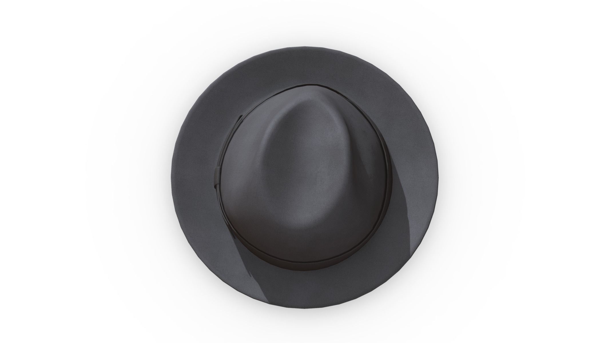 Fedora Hat Low Poly PBR Realistic Low-poly 3D model_4
