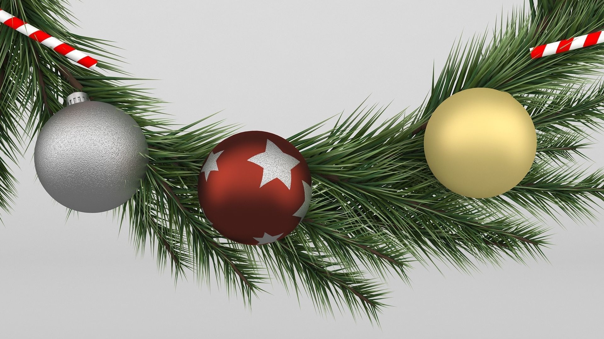 Wreath christmas 3D model_5