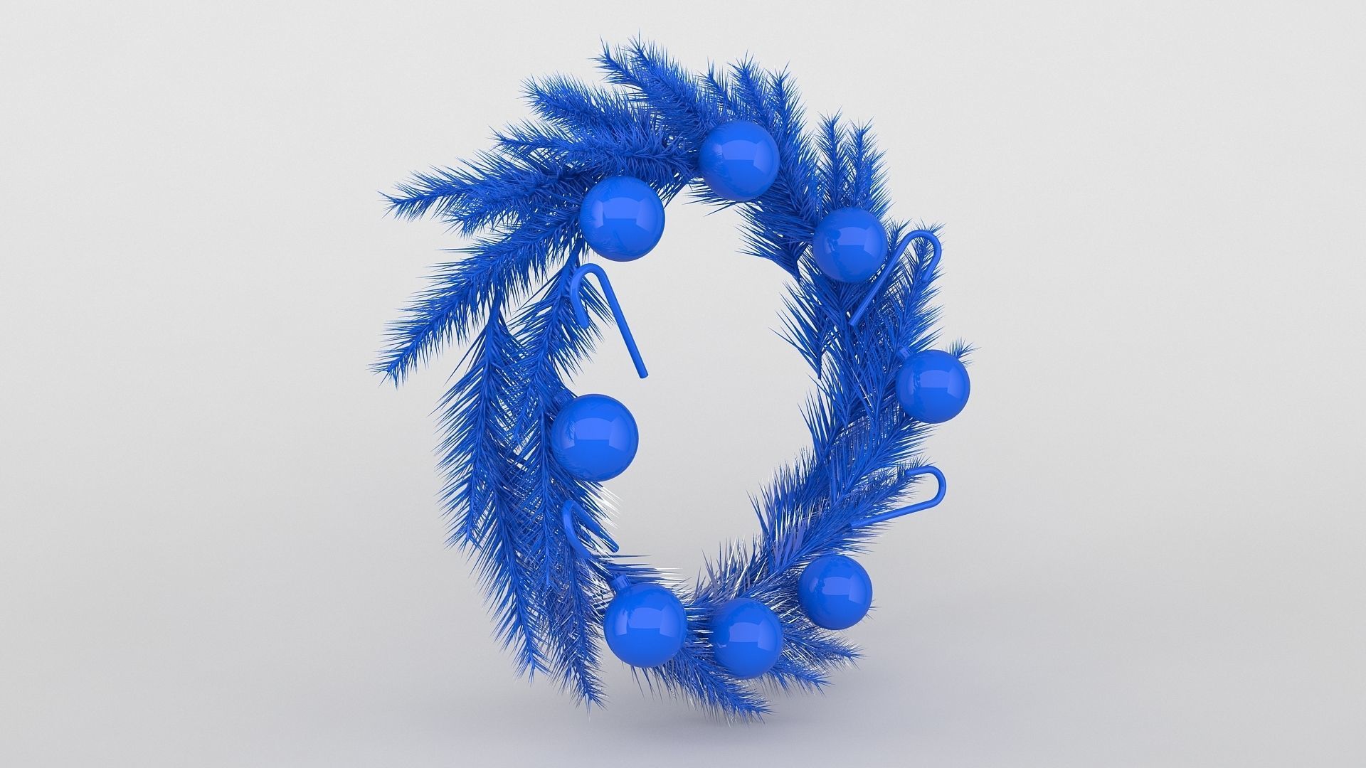 Wreath christmas 3D model_8