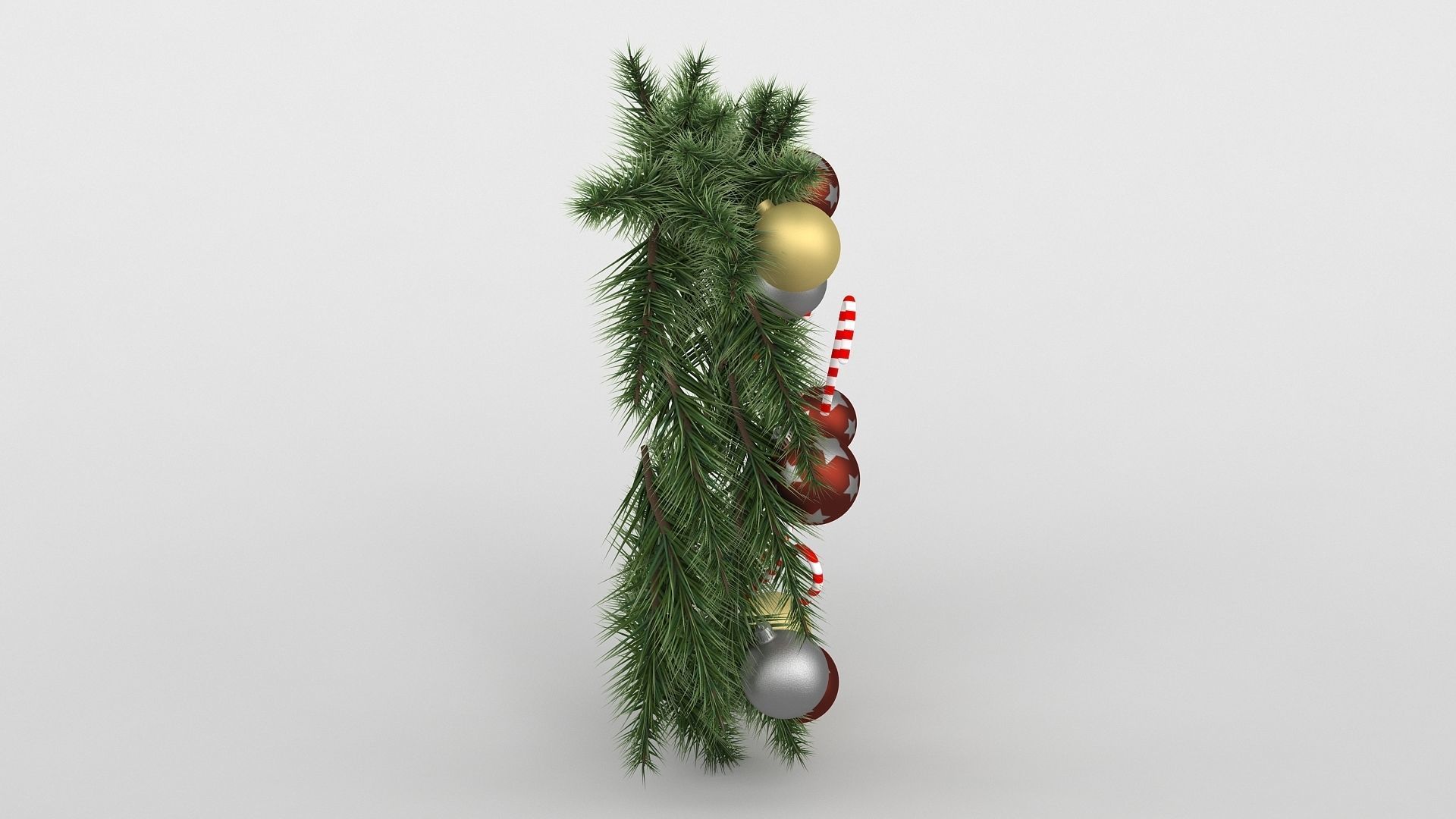 Wreath christmas 3D model_4