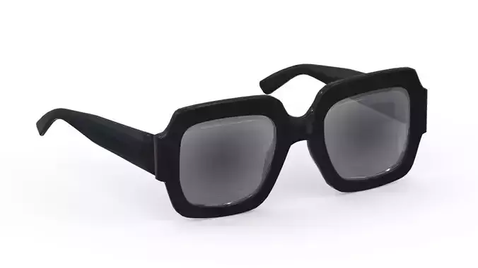 Glasses Square Frame Low Poly PBR Realistic