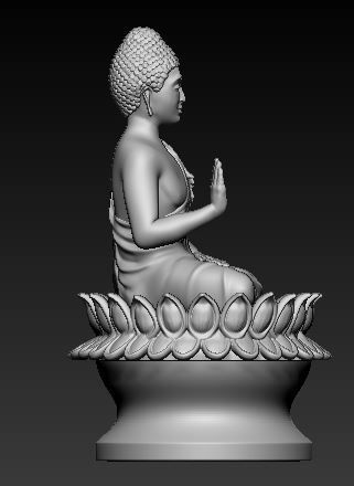 Buddha idol 3D Printable Model  2 3D print model_3
