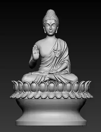 Buddha idol 3D Printable Model  2