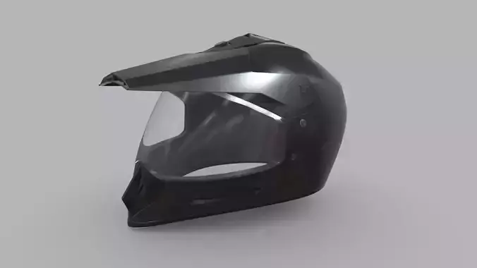 Motocross Helmet Low Poly PBR Realistic Low-poly 3D model