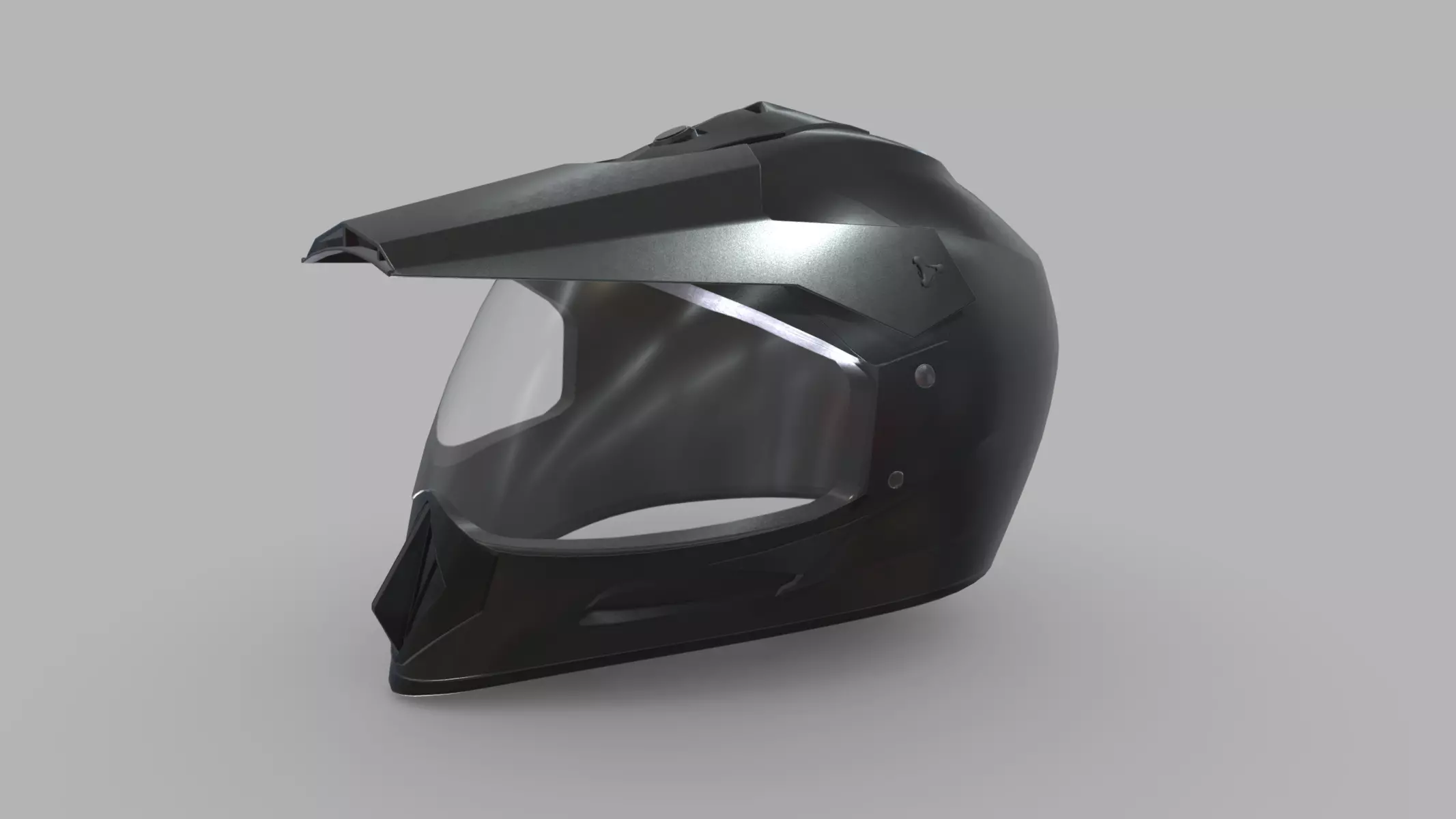 Motocross Helmet Low Poly PBR Realistic Low-poly 3D model_0