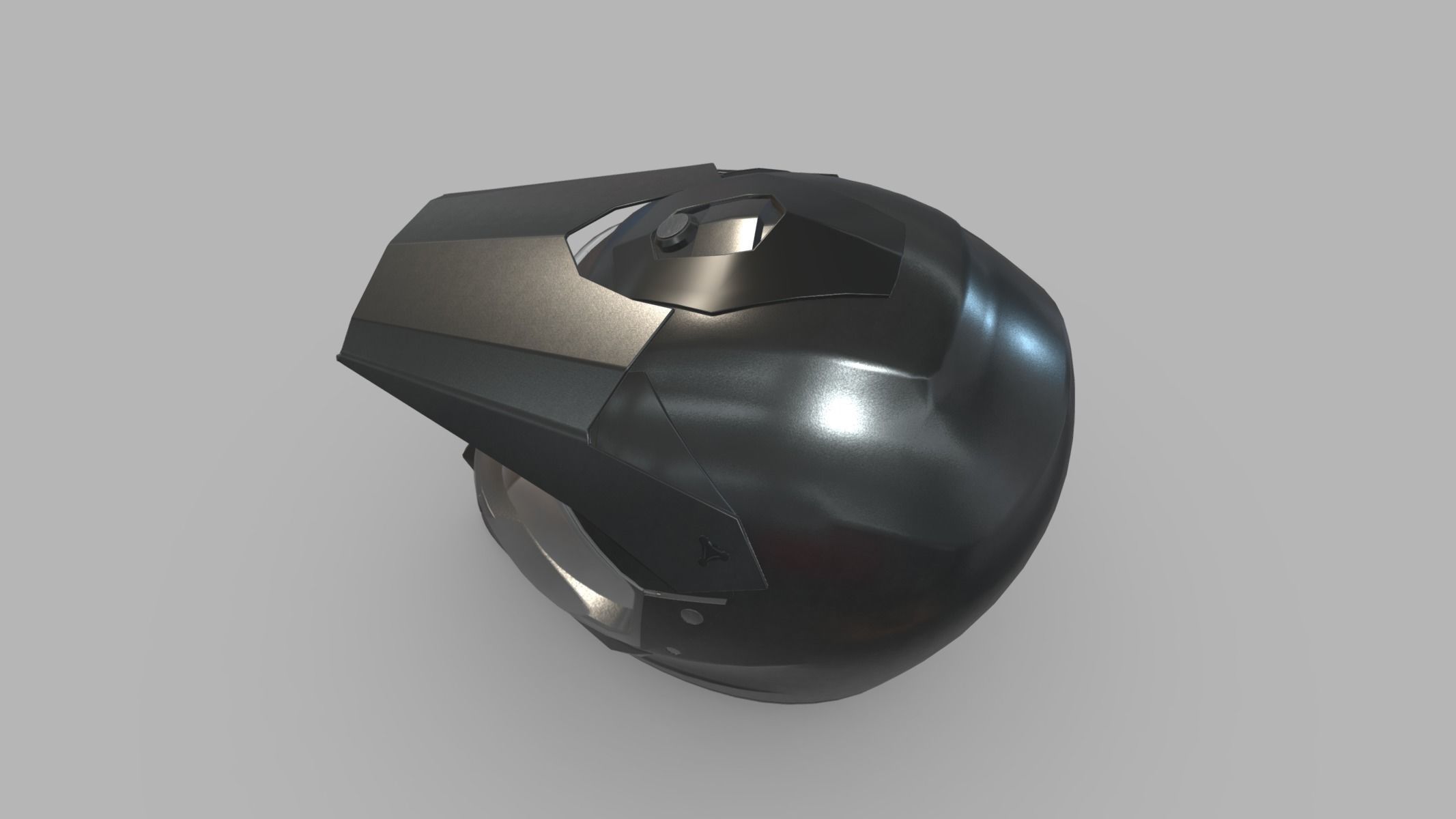 Motocross Helmet Low Poly PBR Realistic Low-poly 3D model_5