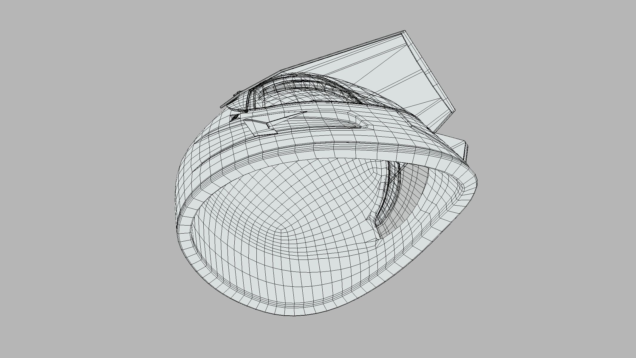 Motocross Helmet Low Poly PBR Realistic Low-poly 3D model_8