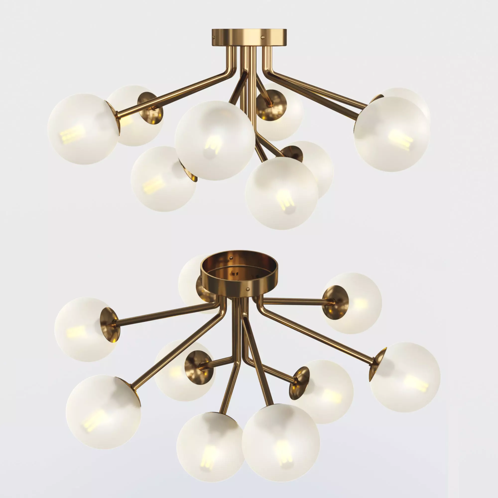 Ottavia Ceiling Mounter Chandelier 3D model_0