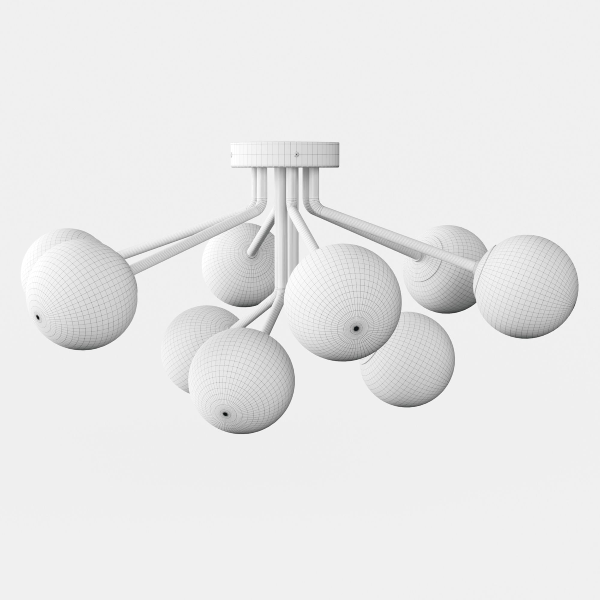 Ottavia Ceiling Mounter Chandelier 3D model_10