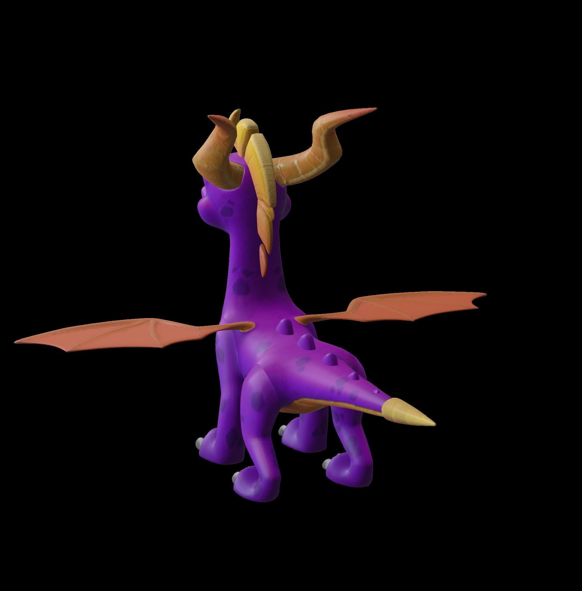 Spyro Dragon Crash on the Run Low-poly 3D model_5
