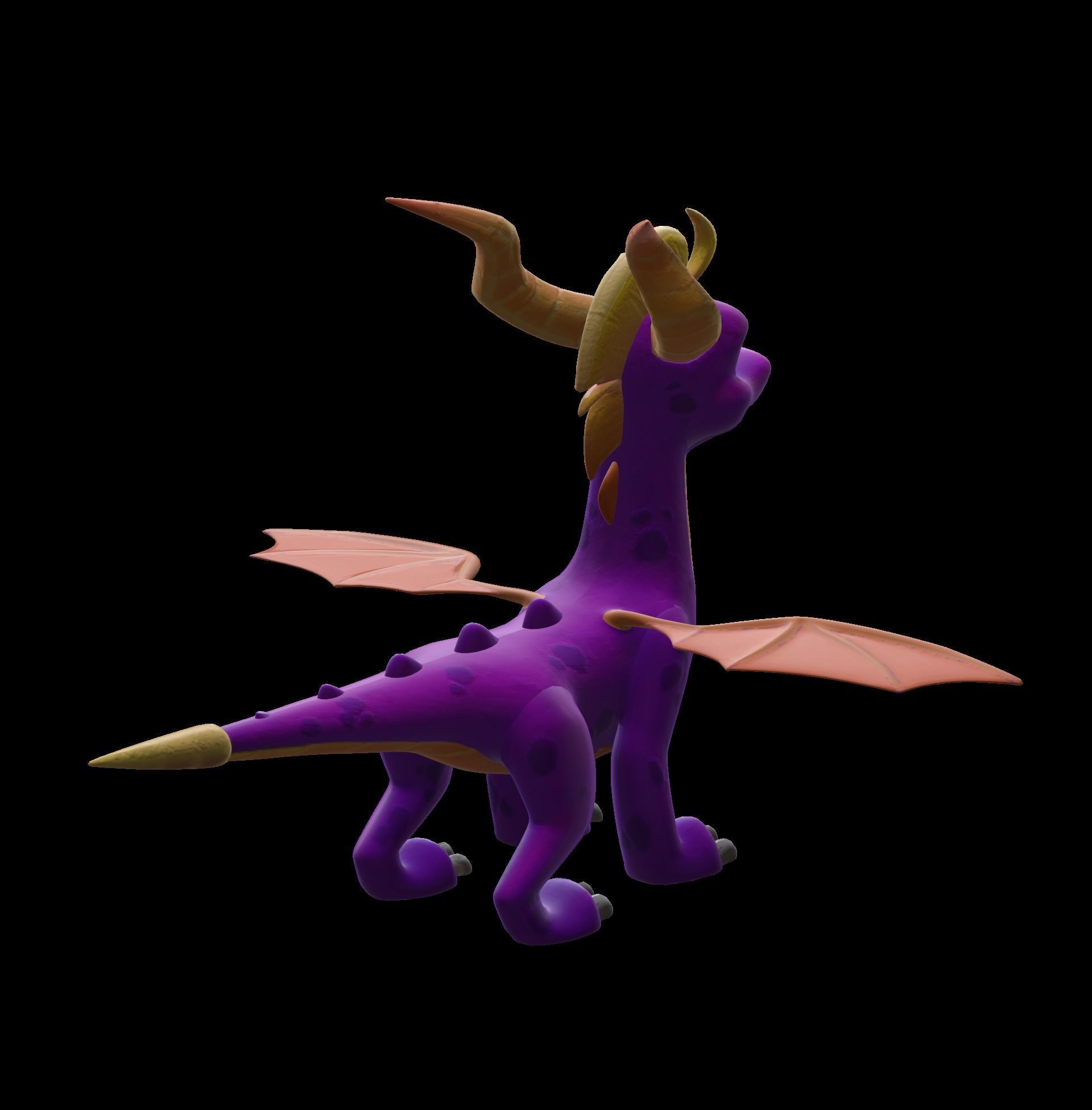 Spyro Dragon Crash on the Run Low-poly 3D model_22