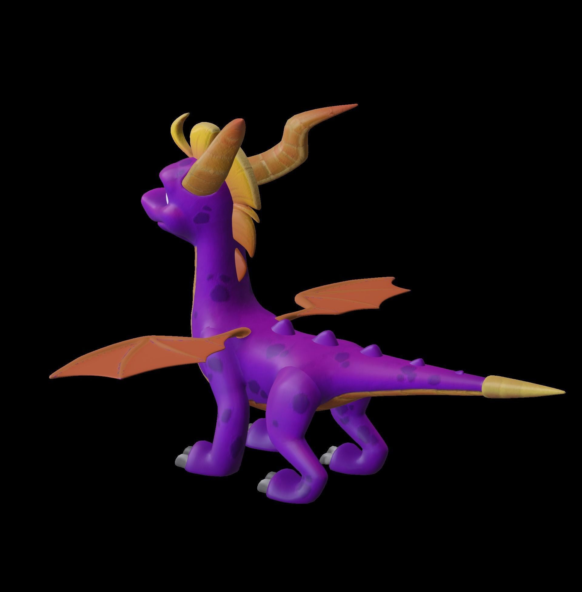 Spyro Dragon Crash on the Run Low-poly 3D model_20
