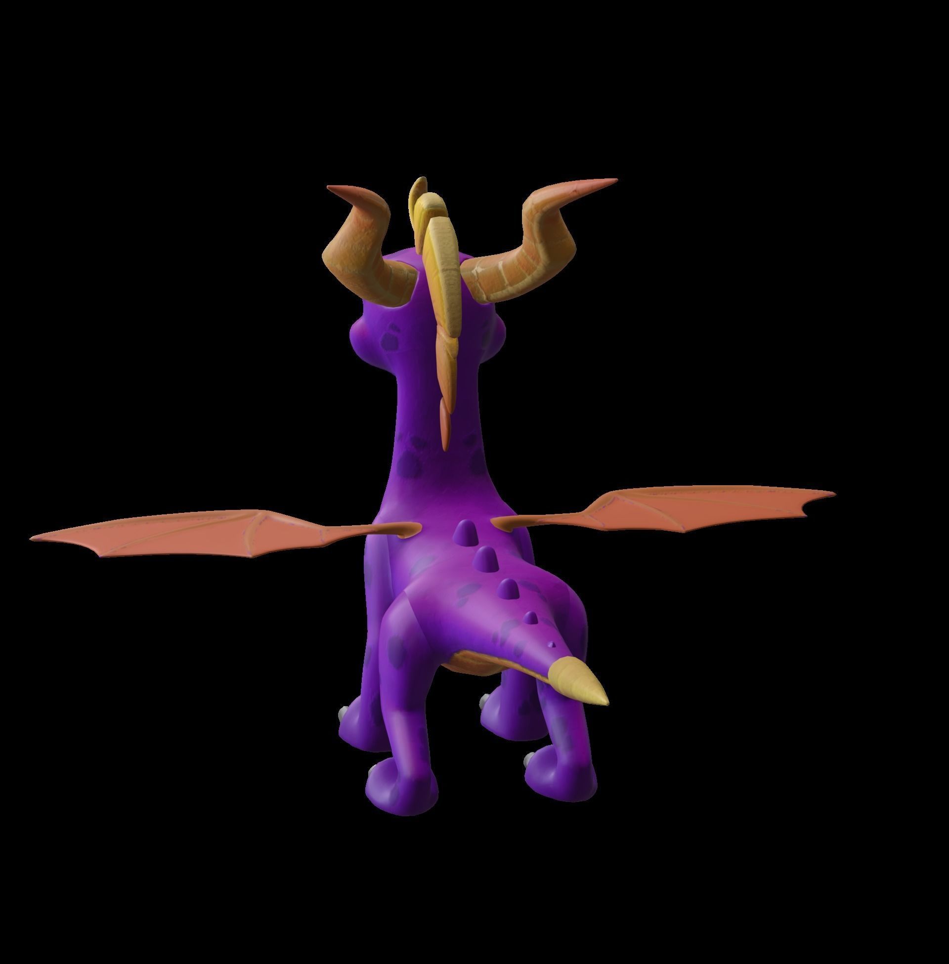 Spyro Dragon Crash on the Run Low-poly 3D model_21