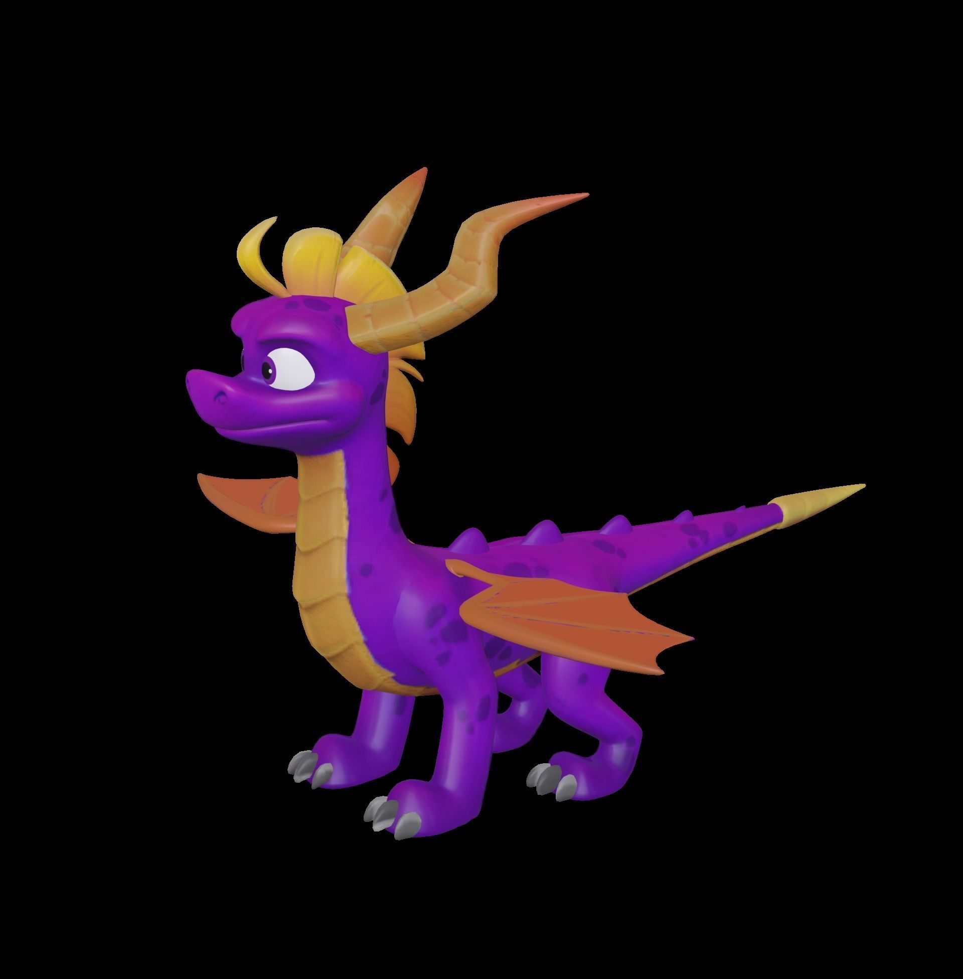 Spyro Dragon Crash on the Run Low-poly 3D model_39